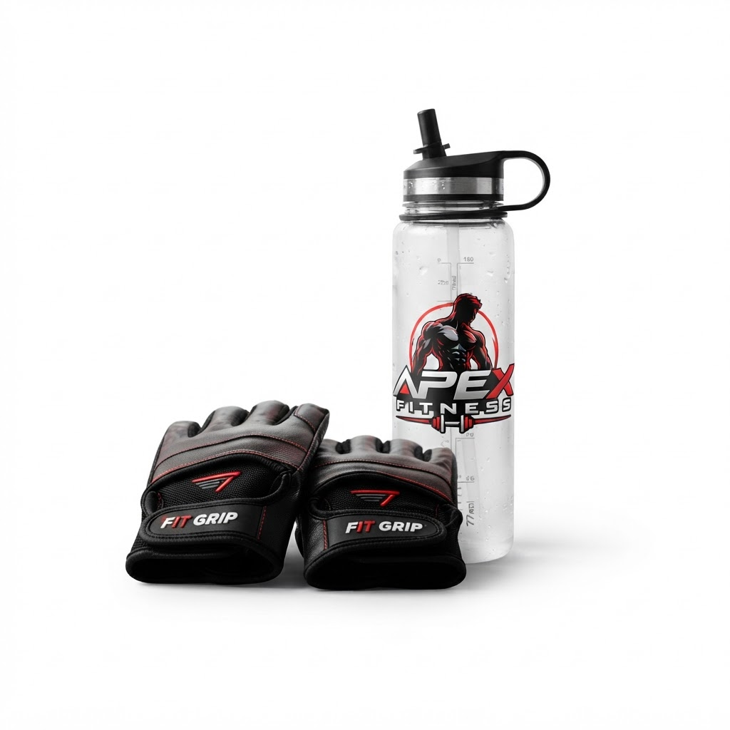 Workout Gloves & Bottle