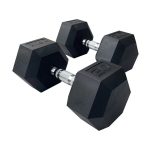 Fixed Dumbbell Pair — Hex Rubber