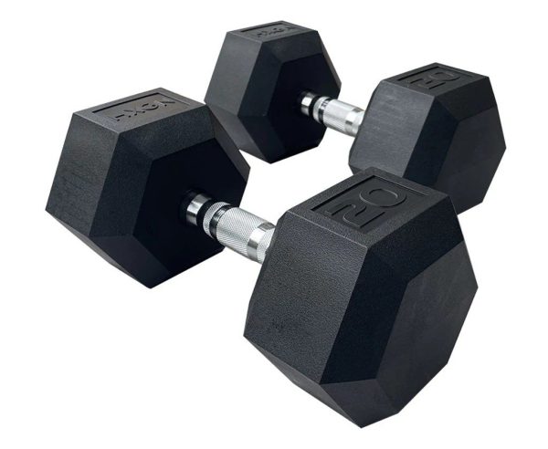 Fixed Dumbbell Pair — Hex Rubber